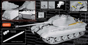 Dragon 6848 Sd.Kfz.182 Tourelle Porsche Kingtiger avec Zimmerit 1/35 – image 4