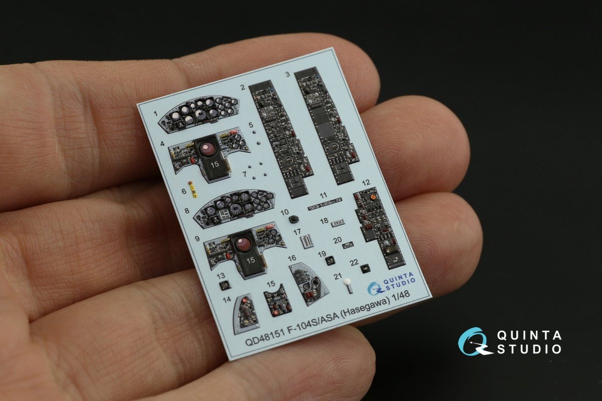 Intérieur imprimé en 3D et coloré sur papier décalcomanie Quinta Studio QD48151 F-104S-ASA (Hasegawa) 1/48 – immagine 10