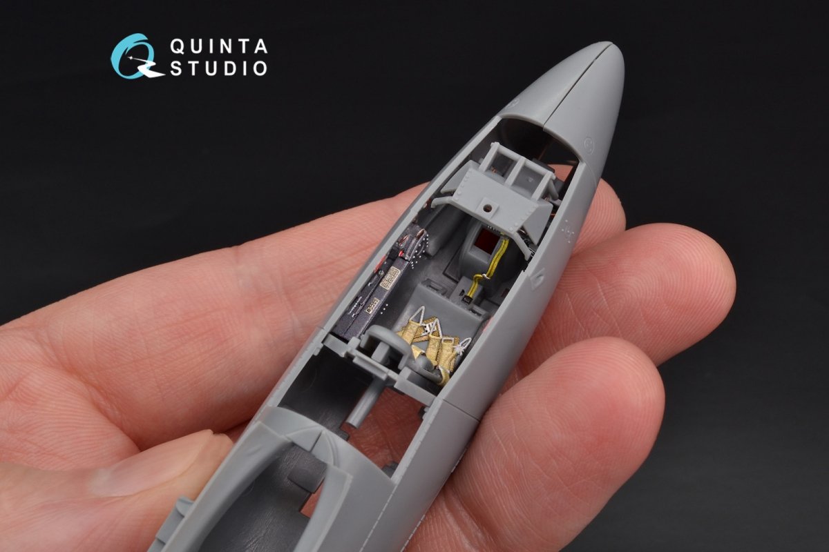 Intérieur imprimé en 3D et coloré sur papier décalcomanie Quinta Studio QD48106 He-162 (pour maquette Tamiya) 1/48 – immagine 5