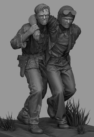 Panzer Art FI35-208 Ensemble de tankistes blessés de l&amp;#39;USMC au 1/35
