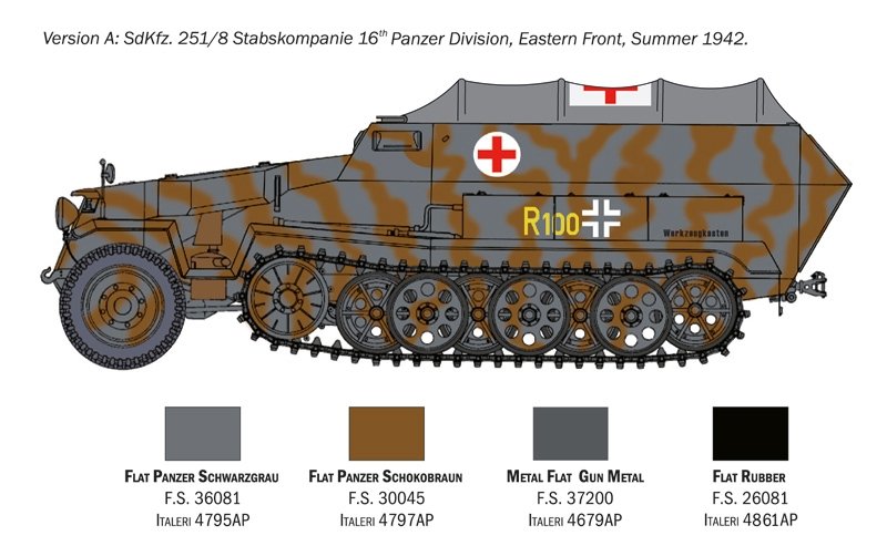 Italeri 7077 Sd.Kfz. 251/8 AMBULANCES 1/72 – immagine 3
