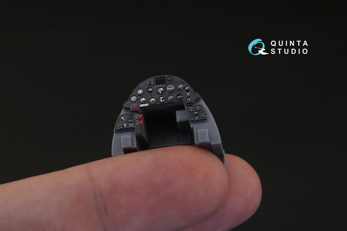 Intérieur imprimé en 3D et coloré sur papier décalcomanie pour le F4U-1 Corsair (modèle « cage à oiseaux ») de Quinta Studio QD48110 (pour maquette Tamiya) au 1/48 – image 6