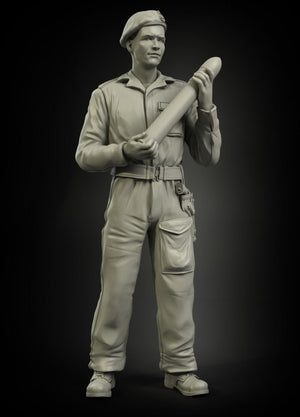 Panzer Art FI35-051 RAC britannique Afrique du Nord chargeant des munitions de 75 mm, soldat n° 1, échelle 1/35