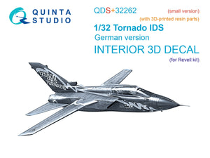 Quinta Studio QDS+32262 Tornado IDS German 3D-Printed &amp; coloured Interior on decal paper (Revell) (Small version) (with 3D-printed resin parts) 1/32