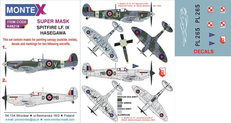 Montex K48218 Spitfire Mk IX 1/48