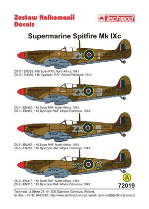 Techmod 72019 - Supermarine Spitfire Mk.IX (1/72)  – image 2