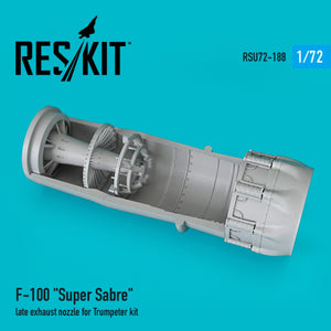 RESKIT RSU72-0188 F-100 « SUPER SABER » TUYAU D&amp;#39;ÉCHAPPEMENT TARDIF POUR MAQUET TRUMPETER 1/72 – image 2