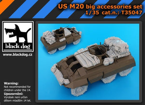 Black Dog T35047 US M 20 grand ensemble d&amp;#39;accessoires 1/35
