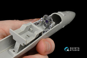 Intérieur imprimé en 3D et coloré sur papier décalcomanie Quinta Studio QD48049 F/A-18E (pour maquette Hasegawa) 1/48 – imagen 11