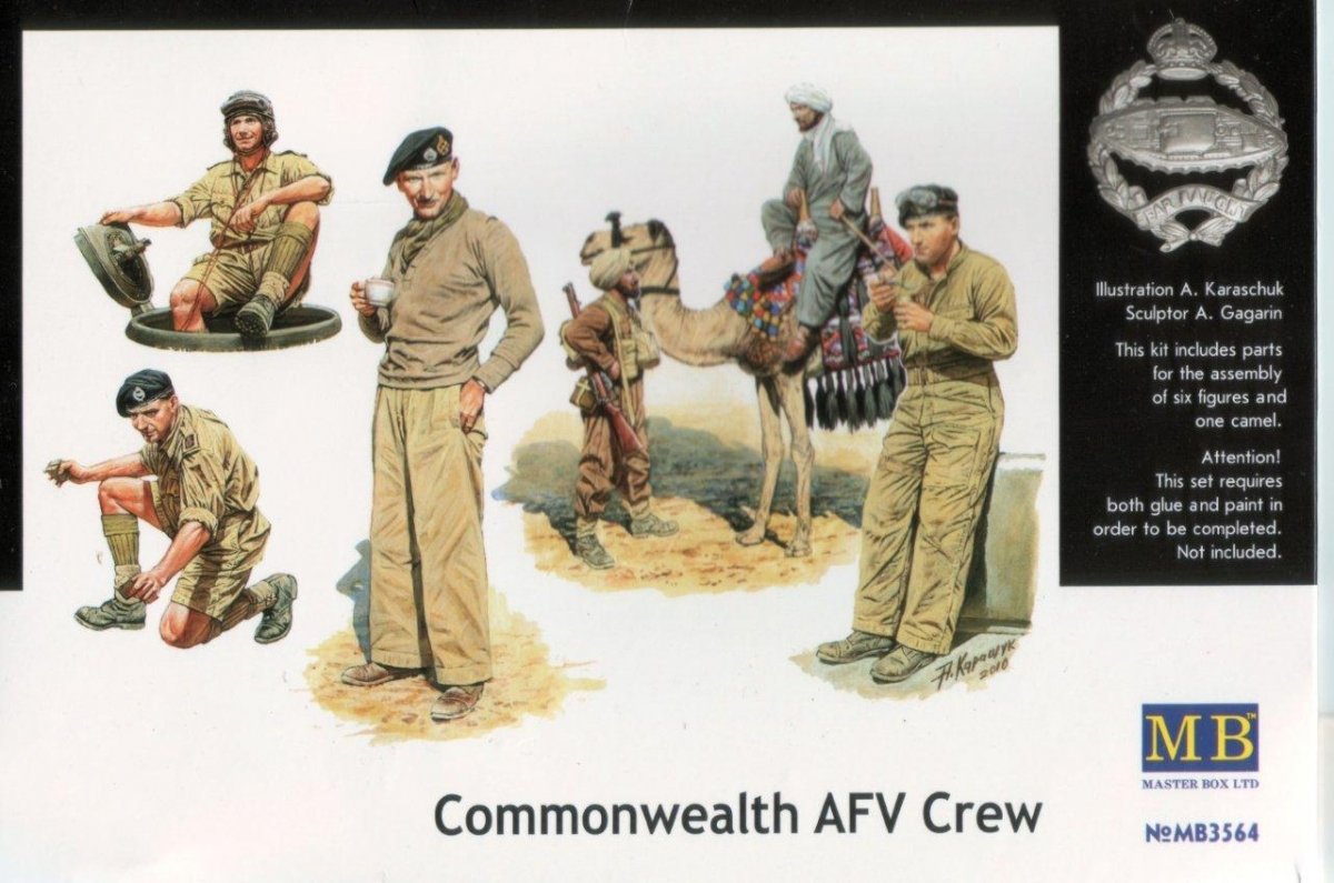 Master Box 3564 Équipage de véhicule blindé du Commonwealth Afrique du Nord 1942-1943 (1/35)