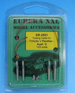 Câble de remorquage Eureka XXL ER-2501 pour char Pz.Kpfw.V Panther Ausf.G à l&amp;#39;échelle 1/25