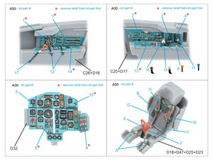 Quinta Studio QD72207 MiG-25BM 3D-Printed &amp; coloured Interior on decal paper (ICM) 1/72