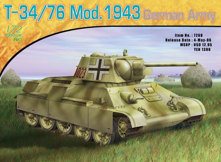 Dragon 7268 T-34/76 Mod.1943 Armée allemande (1/72)