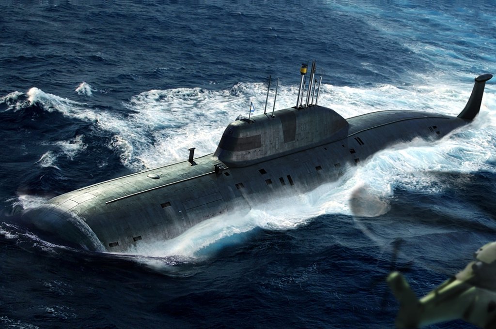 Hobby Boss 83525 Sous-marin d'attaque SSN de classe Akula de la marine russe (1/350)