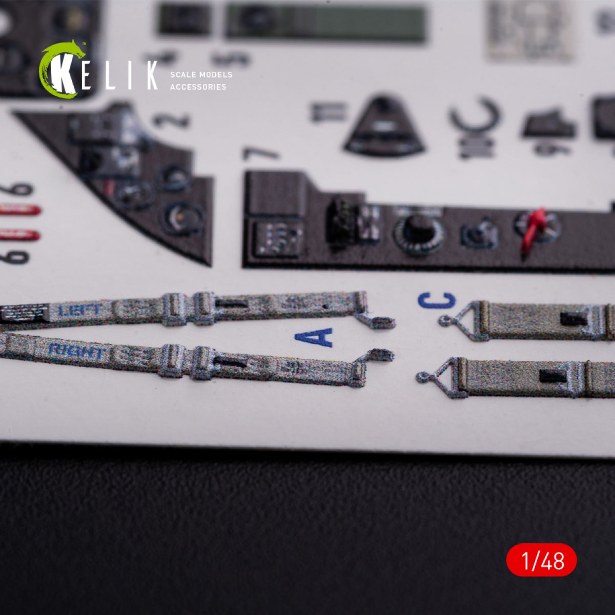 Décalcomanies 3D intérieures KELIK K48082 FM-1 Wildcat/Martlet Mk.V pour maquette Tamiya au 1/48 – image 7