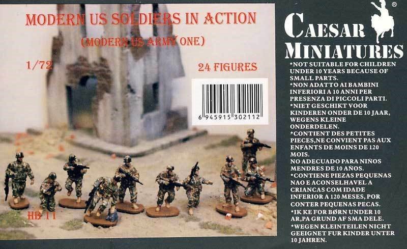 Caesar Miniatures HB11 Soldats américains modernes en action (1/72)
