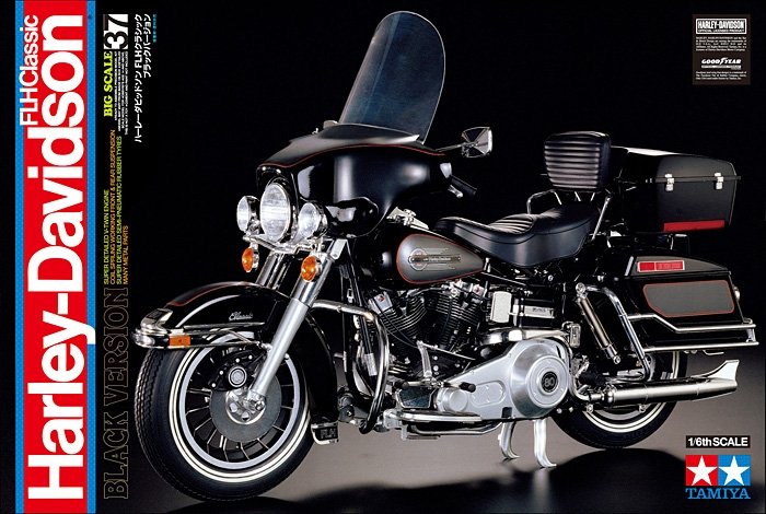 Tamiya 16037 Harley Davidson FLH Classic - Noir (1/6)