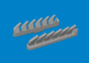 Eduard 672411 P-51 Pots d&amp;#39;échappement IMPRESSION TAMIYA 1/72 – imagen 2