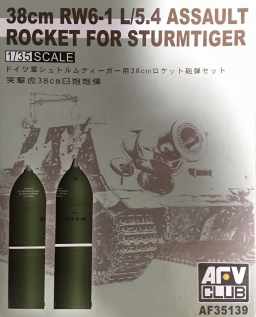 AFV Club 35139 Fusée d'assaut 38 cm RW6-1 L/5.4 pour Sturmtiger 1/35
