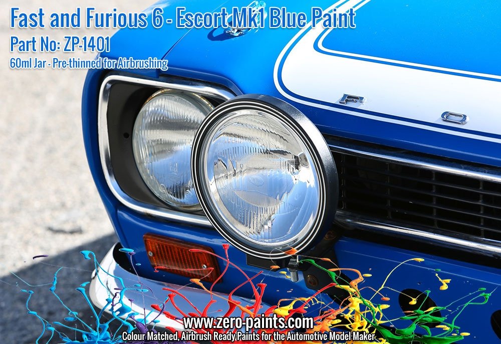 Peinture Zero Paints ZP-1401 - Fast and Furious 6 Ford Escort Mk 1 Bleu 60 ml – image 2