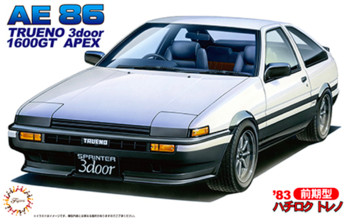 Fujimi 046426 ID-52 AE 86 TRUENO 3 portes 1600GT APEX 1/24