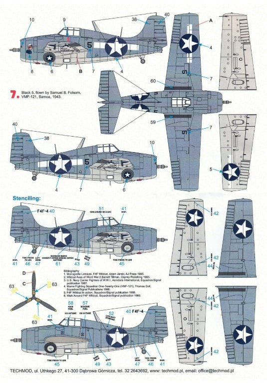 Techmod 48131 Grumman F4F-4 Wildcat 1/48 – imagen 5