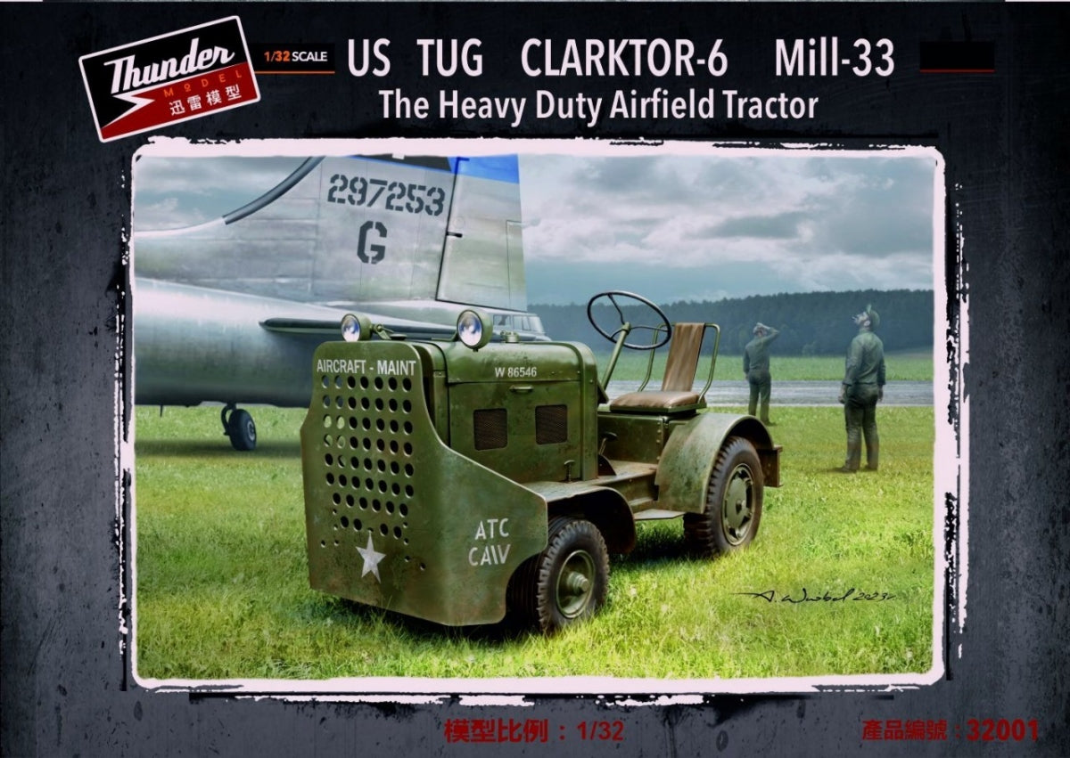 Thunder Model 32001 US Tug Clarktor-6 Mill-33 Tracteur d&amp;#39;aérodrome robuste 1/32 – immagine 2