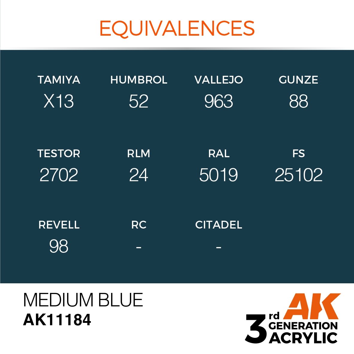 AK Interactive AK11184 BLEU MOYEN – STANDARD 17 ml – image 3