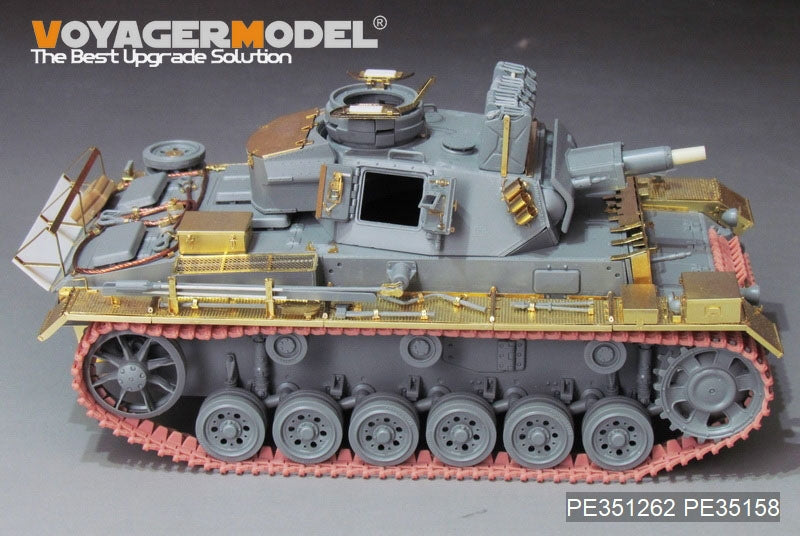 Kit d&amp;#39;amélioration de base pour troupes Pz.KPfw. III Ausf Afrique du Nord (Seconde Guerre mondiale) - Voyager Model PE351262 - Compatible avec les maquettes DRAGON 6431/6956 au 1/35  – image 7