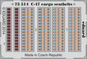 Ceintures de sécurité cargo Eduard 73514 C-47 1/72 AIRFIX