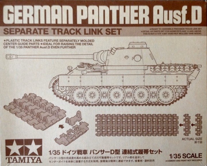Tamiya 12665 ​​Panther D Chenilles 1/35