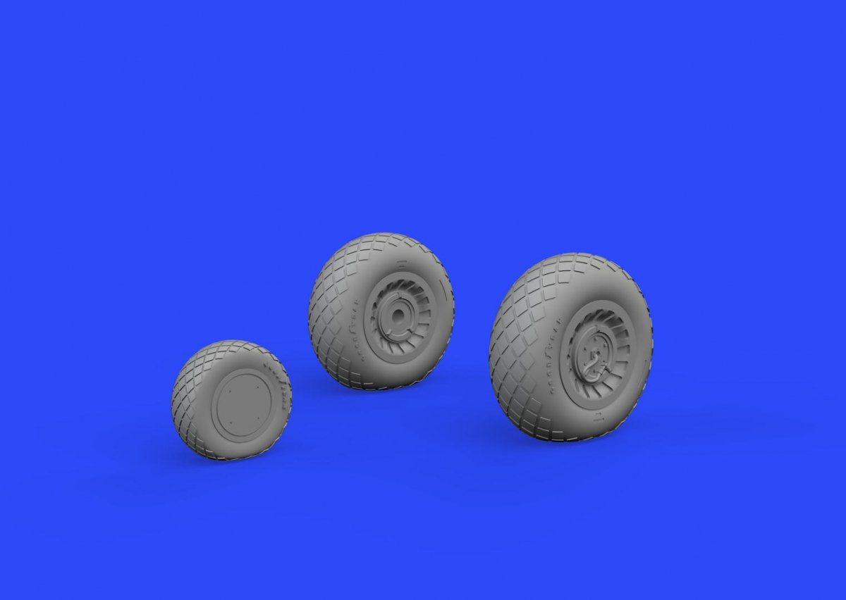 Eduard 672206 B-25 wheels HASEGAWA 1/72
