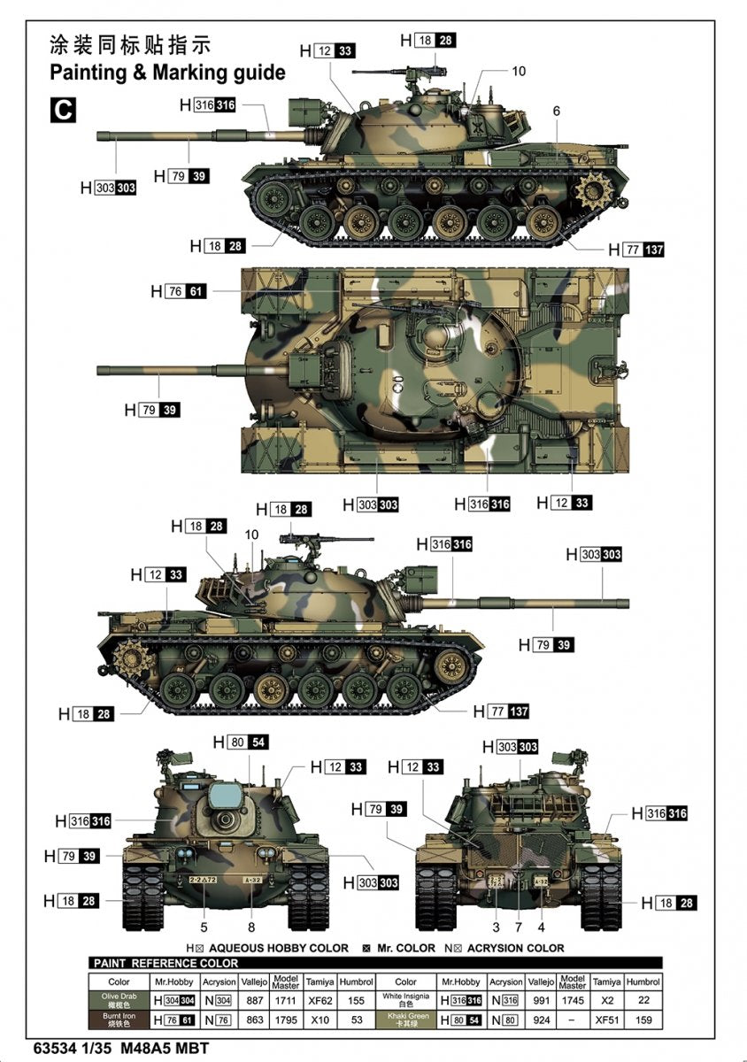 J&amp;#39;adore le kit 63534 M48A5 MBT 1/35 – Bild 5