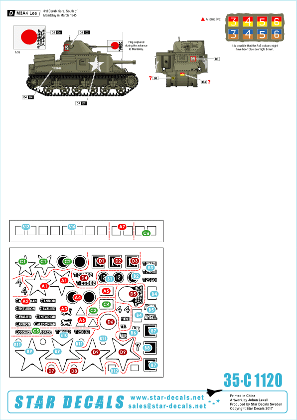 Star Decals 35-C1120 Lee en Birmanie 1/35 – image 2