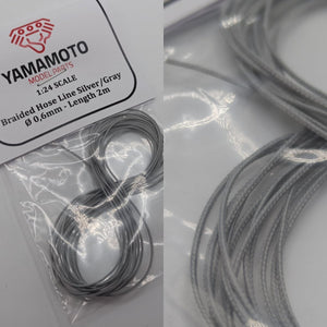 Tuyau tressé Yamamoto YMPTUN65 Argent/Gris 0,6 mm 2 m 1/24