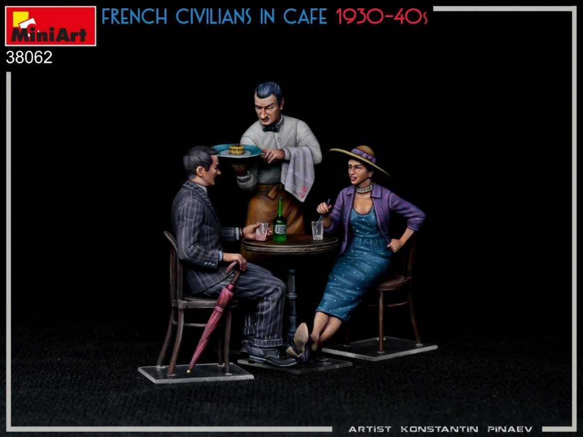 MiniArt 38062 CIVILS FRANÇAIS DANS UN CAFÉ ANNÉES 1930-40 1/35 – Bild 4