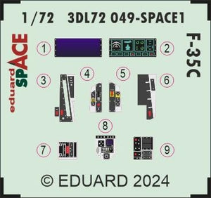 Eduard 3DL72049 F-35C SPACE 1/72 – immagine 3