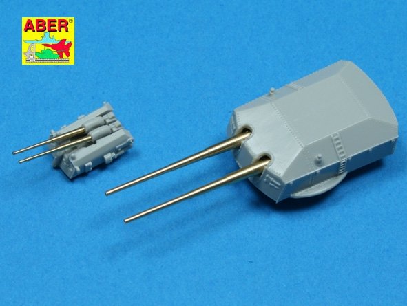 Aber 350L-45 Jeu de canons 203 mm x 8 ; 105 mm x 12 pour navires de croisière de classe Prinz Eugen (1/350) – image 3