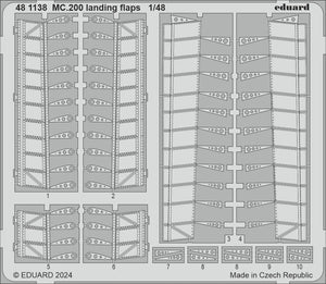 Volets d&amp;#39;atterrissage Eduard 481138 MC.200 ITALERI 1/48