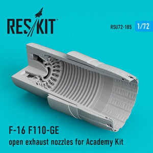 RESKIT RSU72-0185 F-16 F110-GE TUYAUX D&amp;#39;ÉCHAPPEMENT OUVERTS POUR MAQUETTE ACADEMY 1/72 – imagen 2