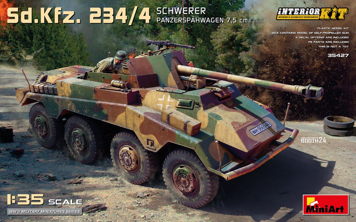 MiniArt 35427 Sd.Kfz. 234/4 SCHWERER PANZERSPÄHWAGEN 7,5 cm. KIT INTÉRIEUR 1/35