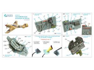 Intérieur coloré imprimé en 3D sur papier décalcomanie Quinta Studio QD32214 P-40M WarHawk (Trumpeter) 1/32 – image 2