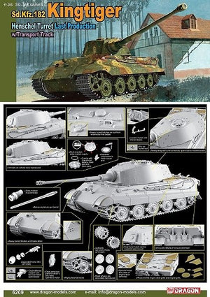 Dragon 6209 Sd.Kfz.182 Kingtiger Henschel Tourelle Dernière Production (1/35) – immagine 2