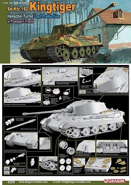 Dragon 6209 Sd.Kfz.182 Kingtiger Henschel Tourelle Dernière Production (1/35) – immagine 2
