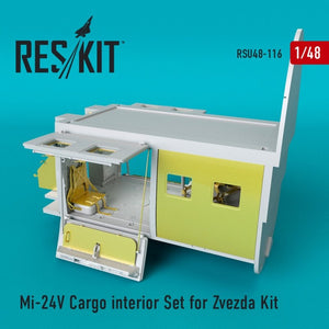 RESKIT RSU48-0116 Mi-24 V Cargo ensemble intérieur pour kit Zvezda 1/48