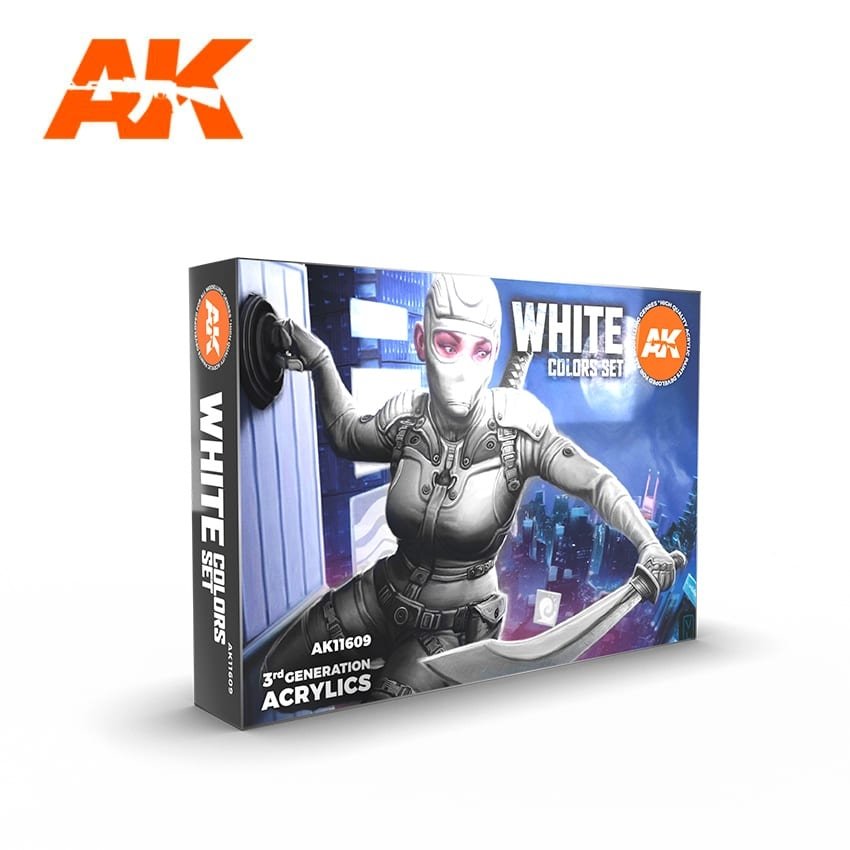 AK Interactive AK11609 COULEURS BLANCHES ENSEMBLE 6x17 ml – imagen 2