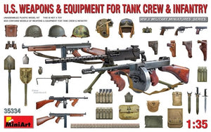 MiniArt 35334 Armes et équipements américains pour équipages de chars et infanterie, échelle 1/35