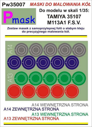 Masque P PW35007 M113A1 FSV TAMIYA 35107 (1/35)