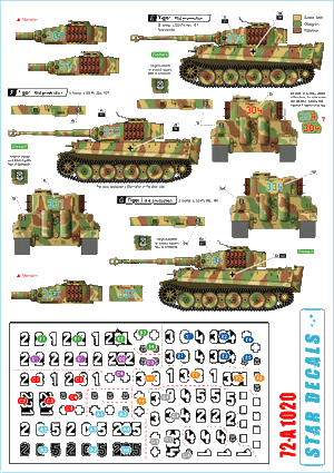 Star Decals 72-A1020 Western Front Tigers # 2 1/72 – zdjęcie 2