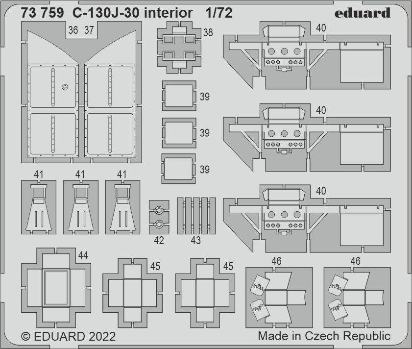 Eduard 73759 C-130J-30 intérieur ZVEZDA 1/72